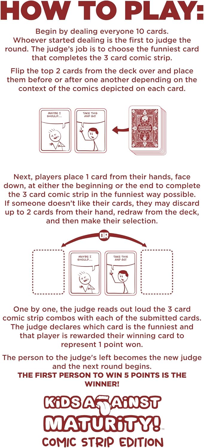 Kids Against Maturity Card Game (Comic Edition)