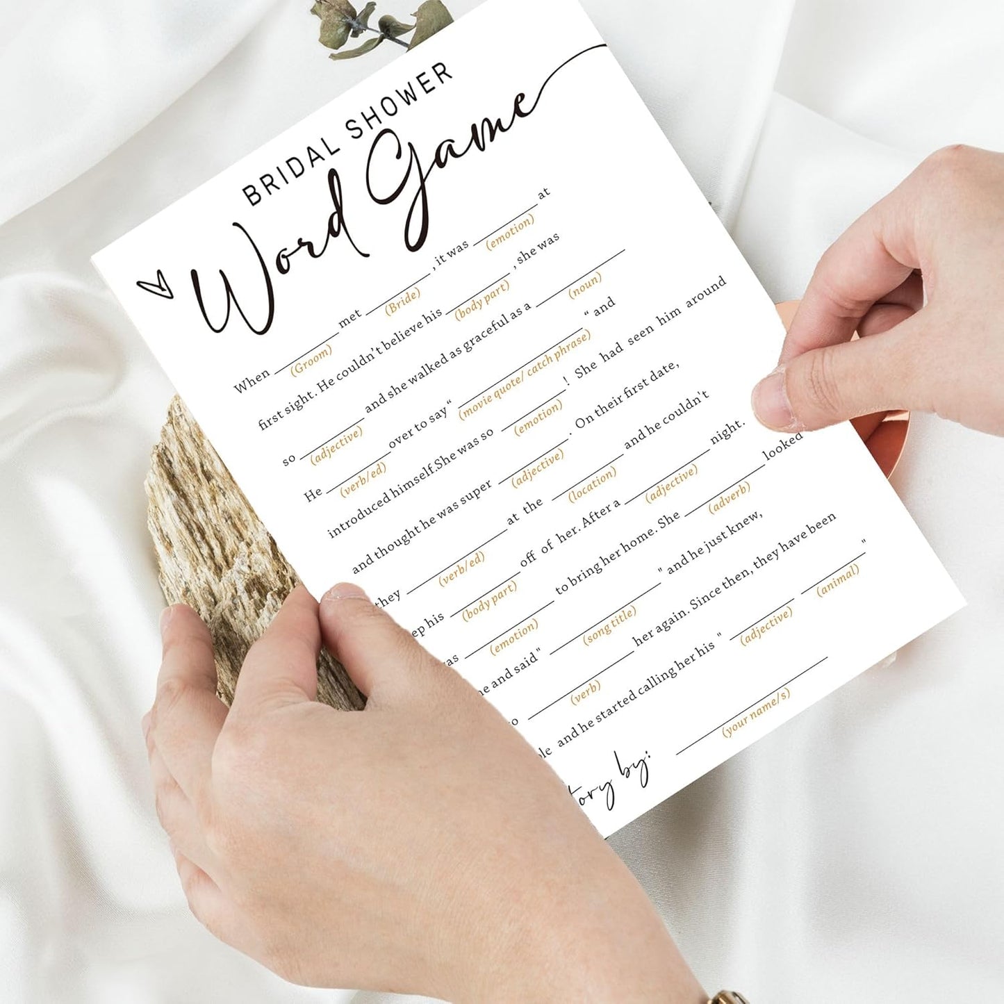 Wedding Shower Games Cards, Bridal Shower Word Game, Bridal Shower Games 25 Guests, Engagement Party Wedding Games for Guests, Minimalist White Wedding Party Supplies - A17