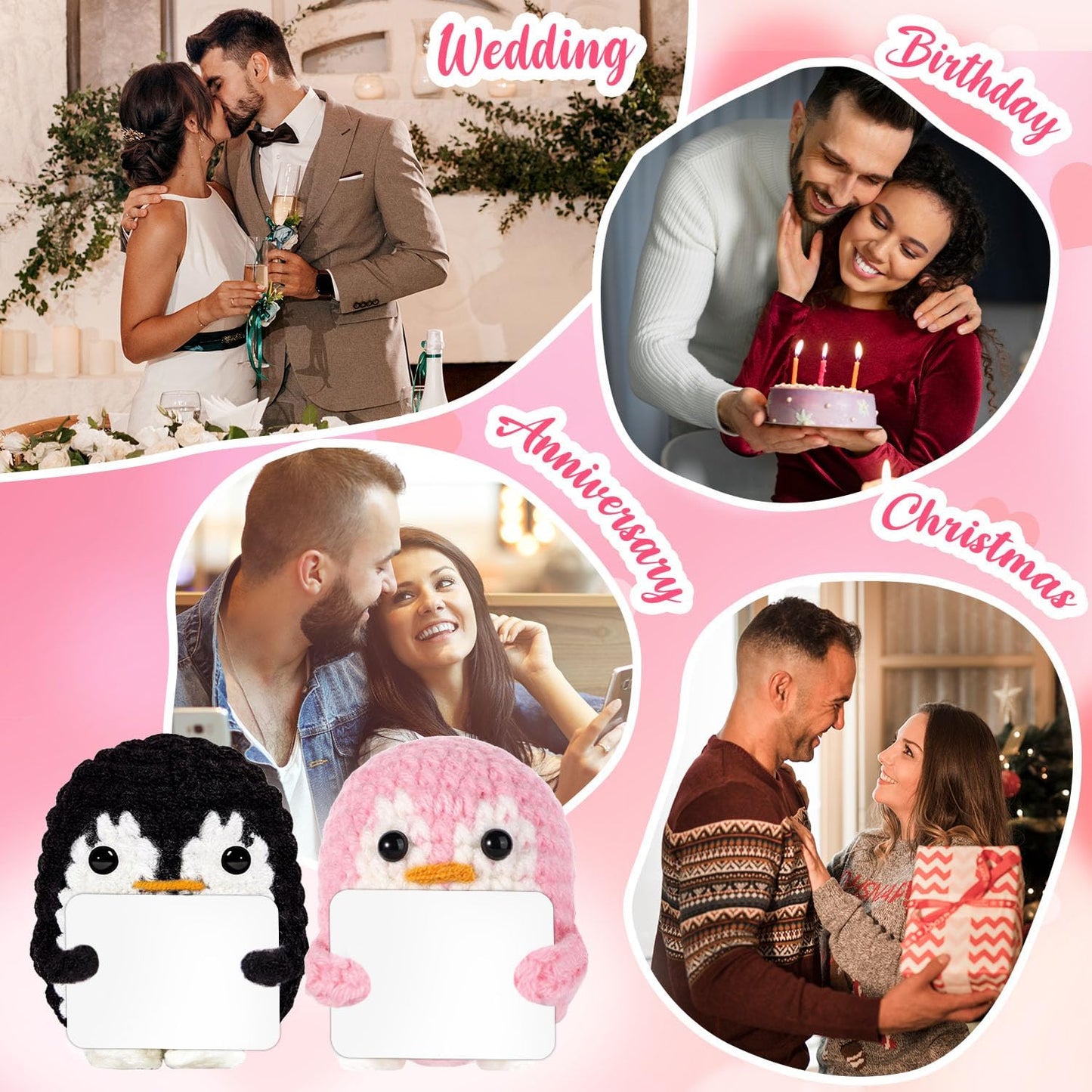 QUPT Wedding Gifts for Couples, Hubby & Wifey EST 2025 Wedding Shark Doll Set, Bridal Shower Gifts for Bride and Groom, Newly Married Anniversary for Him Her, Shark Doll Mr and Mrs Present