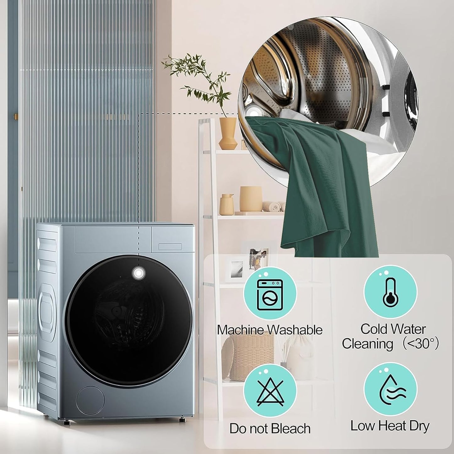 2 Pack Hunter Green Spandex Table Clothes for 8 Foot Rectangle Tables, Wrinkle Free Fitted Table Cover 8ft Green Stretchy Tablecloths with Skirt for Parties Weddings Birthday Banquet Baby Shower