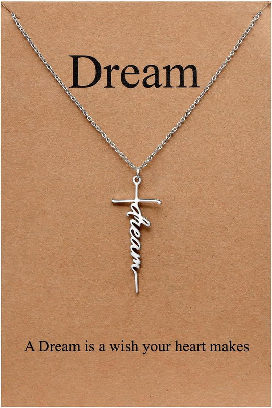 Lcherry Faith Cross Pendant Necklace for Women Religious Christian Jewelry Mother's Day Gifts for Women