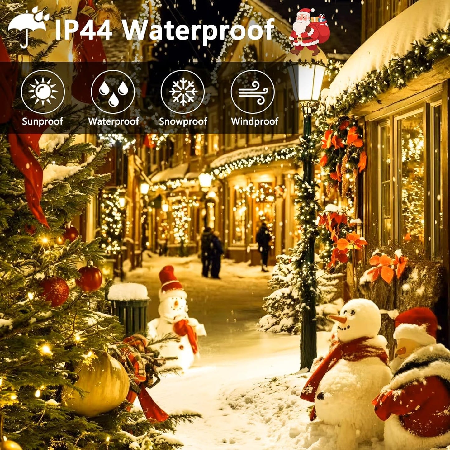 100FT 2000 LED Cluster Christmas Lights, Christmas Tree Lights Outdoor Indoor with 8 Modes & Timer & Remote, Firecrackers String Lights Waterproof for Garland Party Xmas Decorations, Warm White