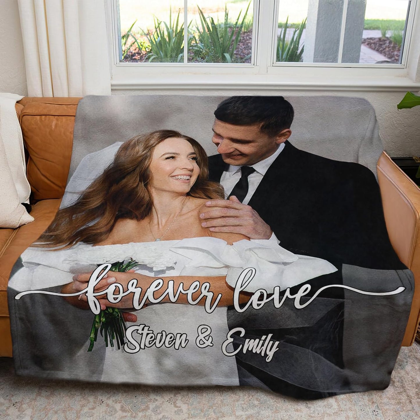 MeMoShe Custom Blanket with Picture Personalized Photo Blanket Wedding Gifts for Couples Customized Throw Blanket I Love You Gifts for Girlfriend Boyfriend Wife Husband