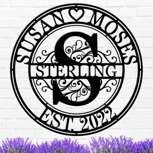 Metal Signs, House Warming Gifts New Home, Wedding Gifts, Last Name Signs for Home, Metal Name Signs Personalized, Custom Metal Signs, Monogram Wall Decor, efcustomgifts Signs for Home