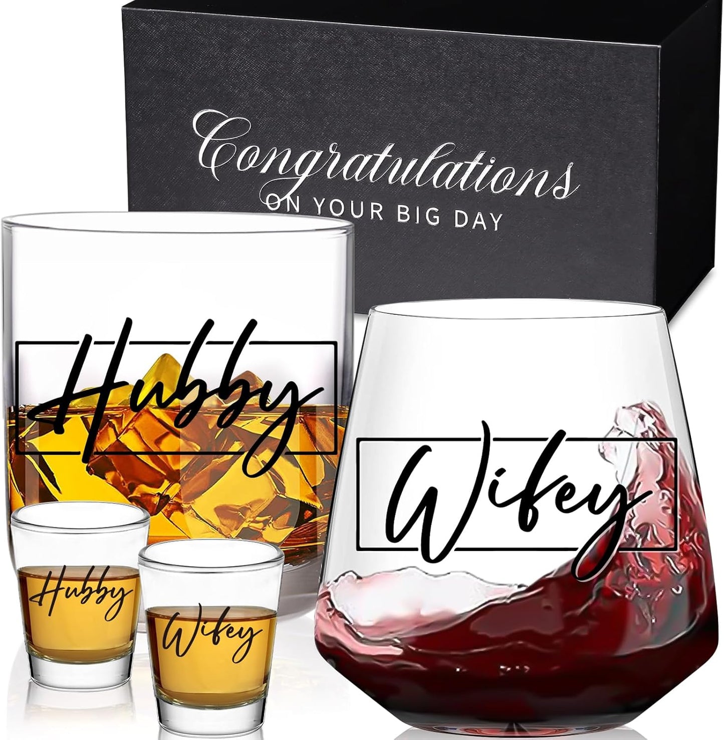 Couple Gifts for Christmas, Unique Engagement Wedding Gifts for Newlywed Mr and Mrs Him and Her, Novel Christmas Wishes for Couples