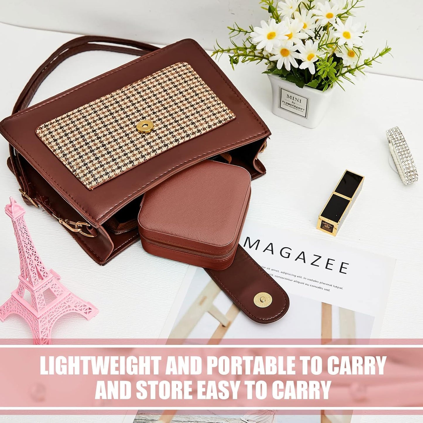 Taiyin 12 Pcs Travel Jewelry Case Bridesmaid Gift Boxes Bulk Travel Jewelry Case Small Jewels Organizer Mini Accessories Ornaments Storage for Women Girls Wedding Bridesmaids Gifts