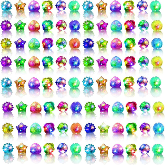 Light Up Rings, Glow In The Dark Party Supplies, 6 Style Flashing Glow In The Dark Rings