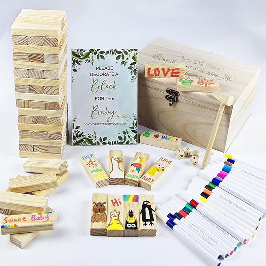 101pcs Fun Baby Shower Games Sign Kit, Lively Baby Shower Game Activities with 2 Ways to Play for Guests, Unique and Creative Activities Suitable for Boys and Girls