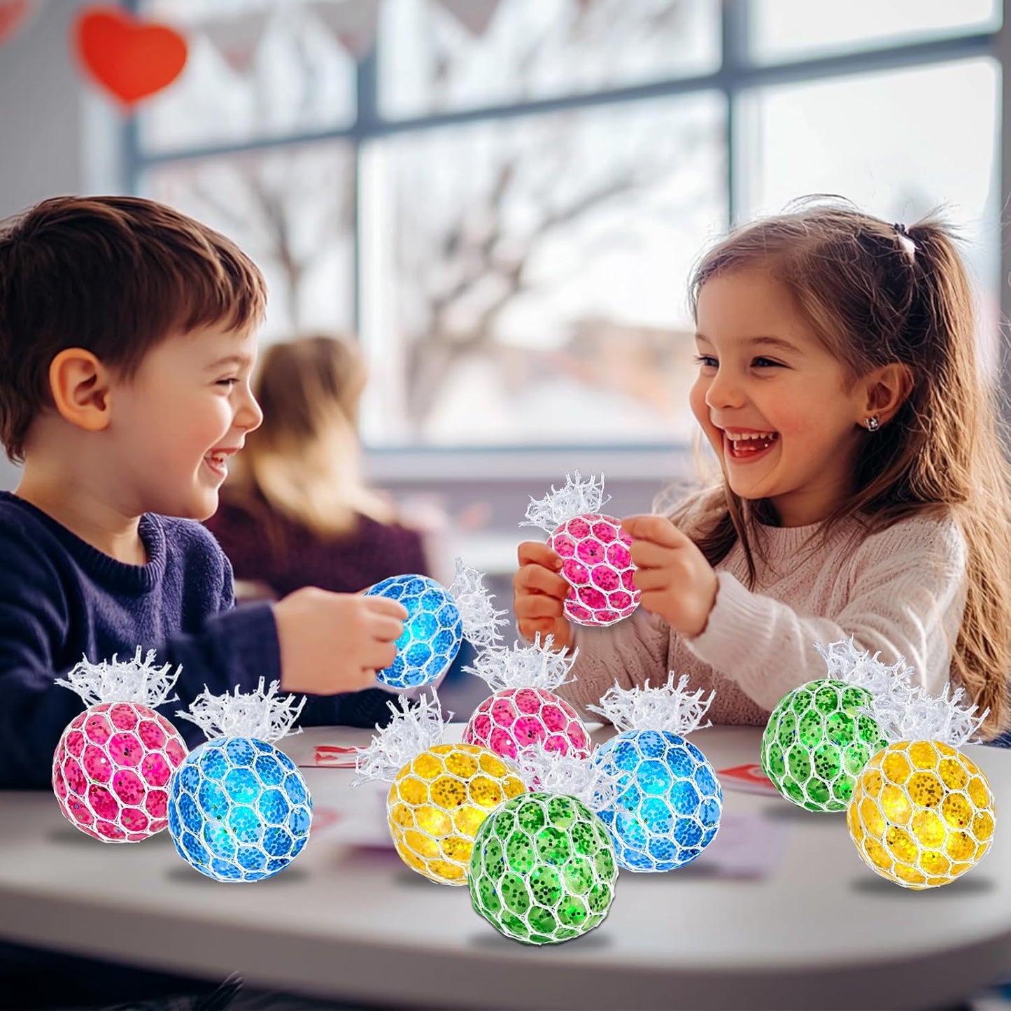 24 Pack Stress Balls Set Fidget Toys for Kids,Christmas Party Favors for Boys Girls School Class Birthday Gifts,Squeeze Balls Bulk,Game Prizes and Goodie Bag Christmas Stocking Stuffers Filler