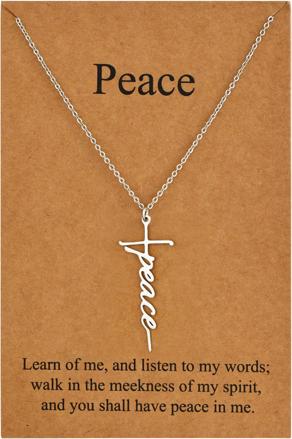 Lcherry Faith Cross Pendant Necklace for Women Religious Christian Jewelry Mother's Day Gifts for Women