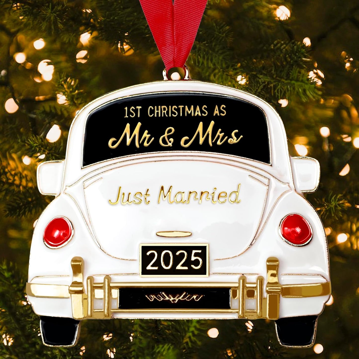 Wedding Gifts for Couples 2025,Mr and Mrs Gift for Newly,First Christmas Married Ornament 2025,Bridal Shower Gift for Bride
