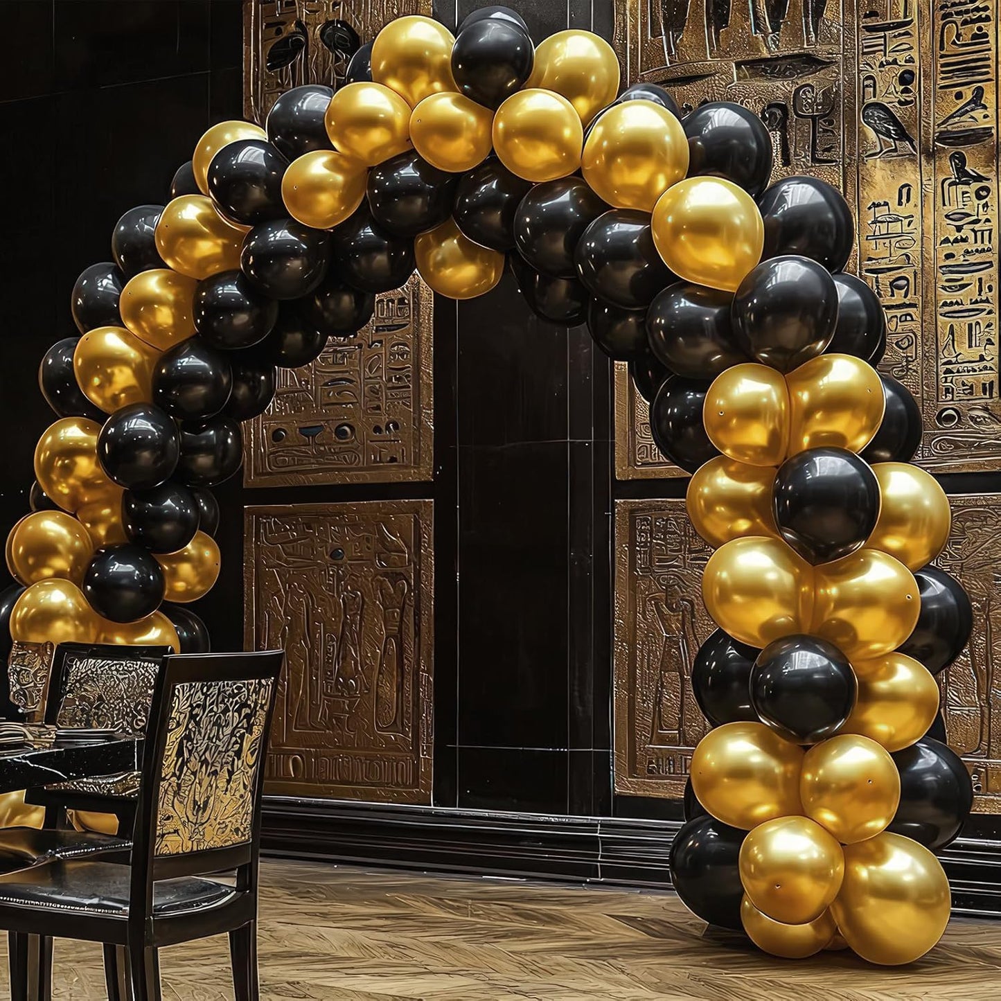 RUBFAC 120pcs Gold Balloons 12 Inches Chrome Metallic Balloons, Metallic Gold Balloons for Graduation Anniversary Wedding Party Supplies Garland Arch Decoration