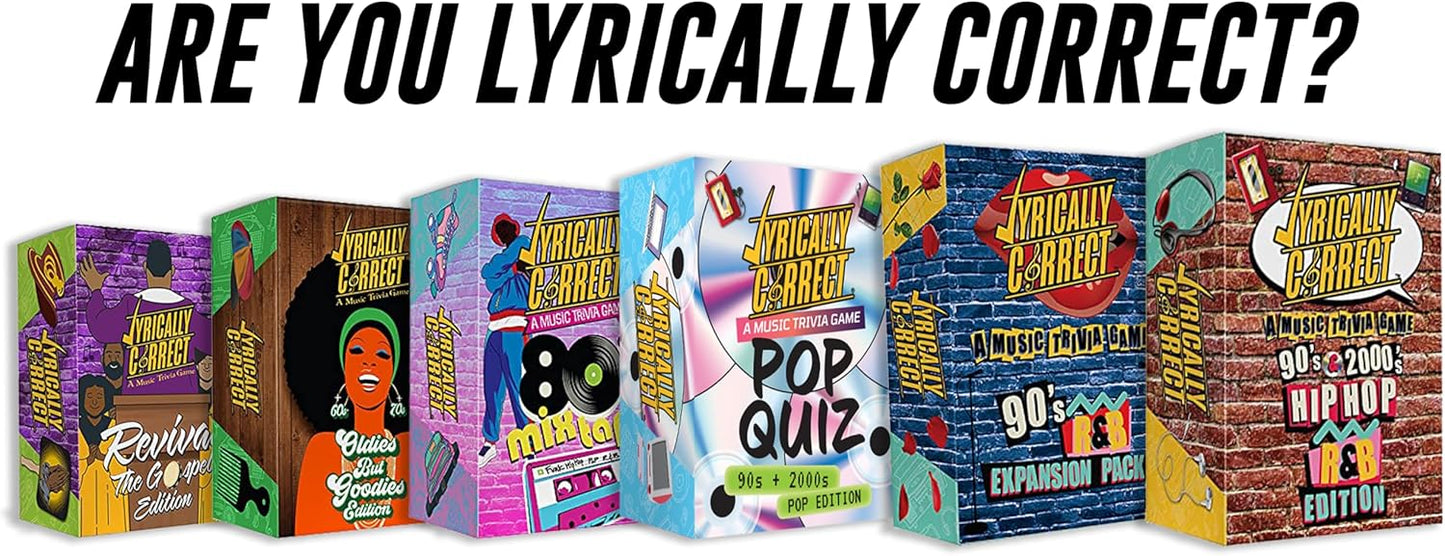 Lyrically Correct '60s & '70s Music Trivia Card Game - Oldies but Goodies Edition - Finish The Lyrics Challenge, Fun for Adults, Party or Family Night
