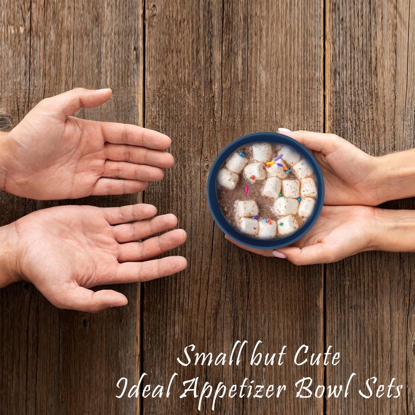 Wrova wheat straw small bowls 10oz set of 8 - Unbreakable Dessert Bowls set for kids - Mini Bowls for Ice Cream,Snack and Fruits - Microwave & Dishwasher Safe Appetizer Bowls