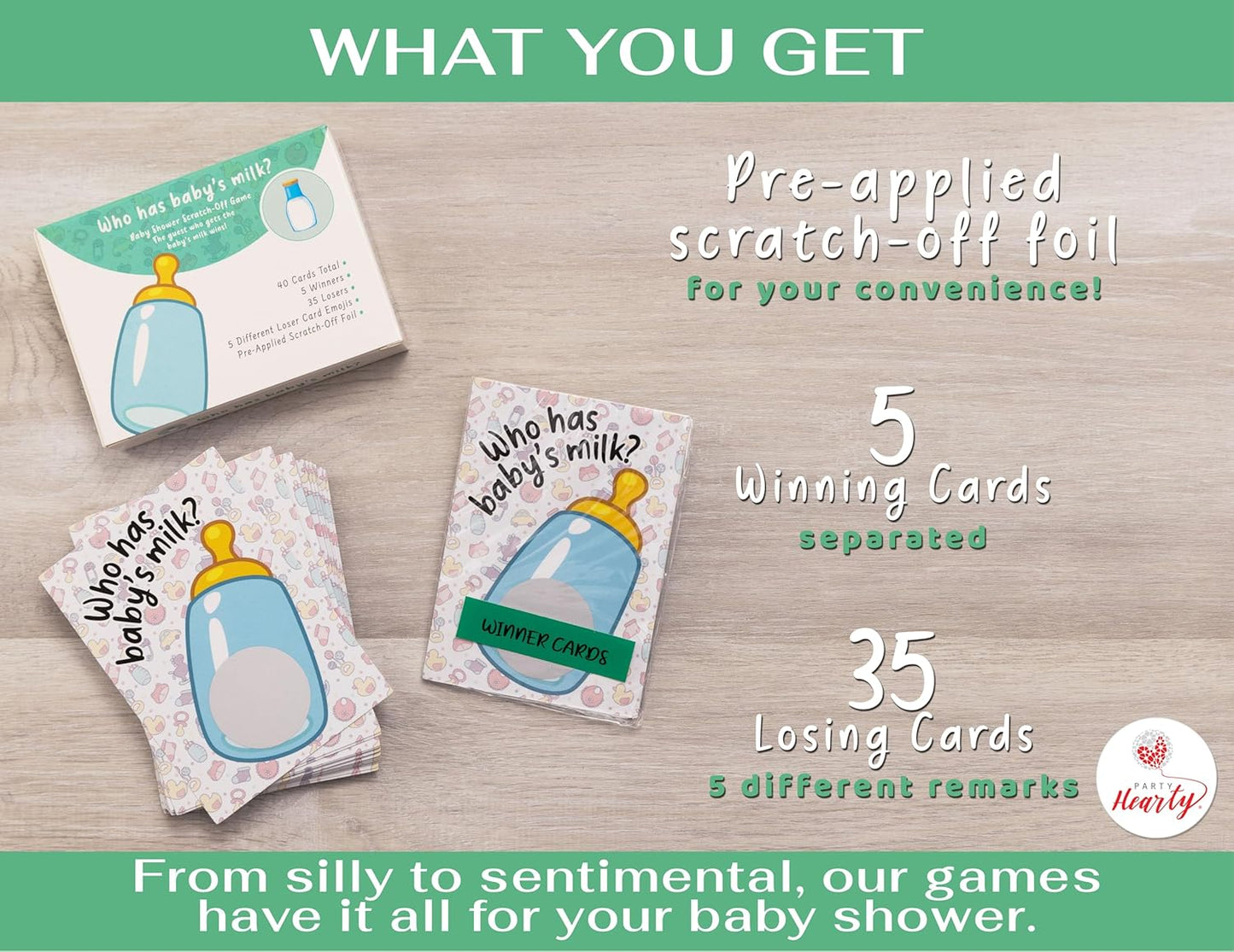 Party Hearty Baby Shower Games for Boy, 40 Emoji Scratch Off Lottery Tickets, Baby Games Ideas, Scratch Off Game, Blue