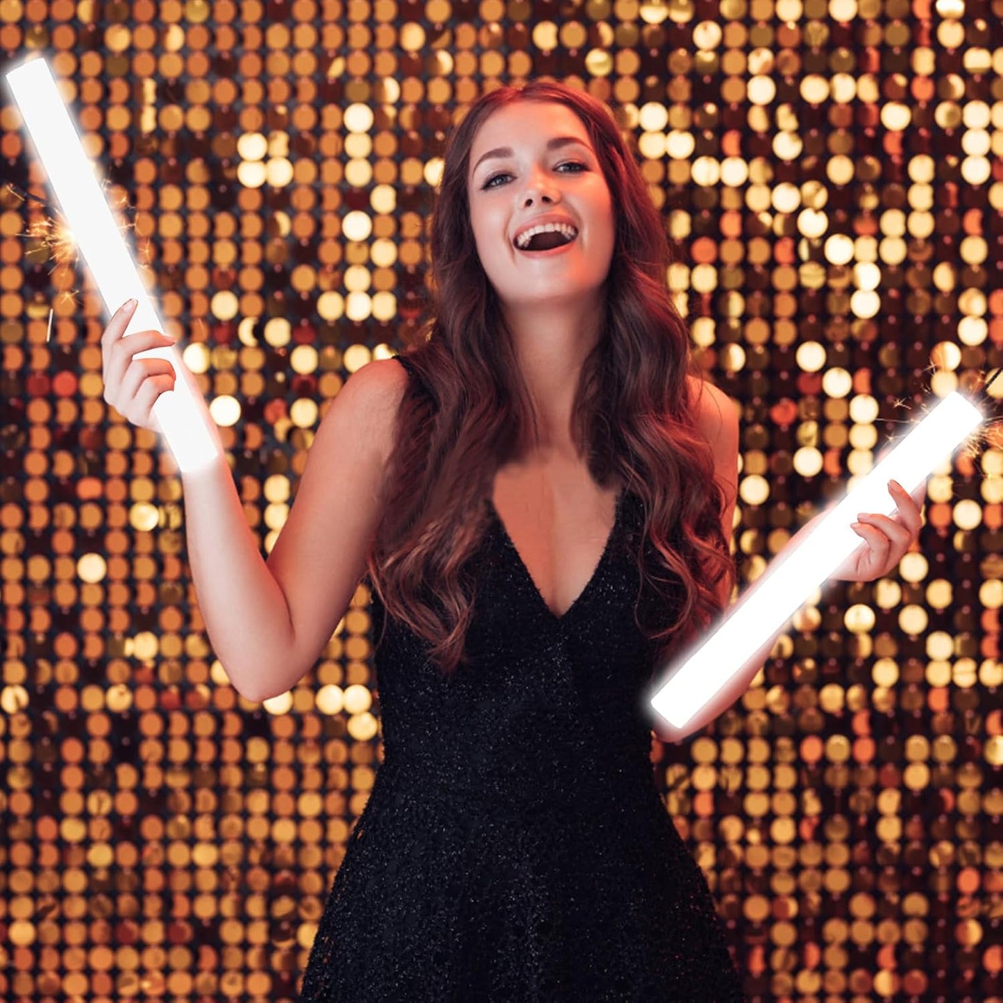 Glow Foam Wand, 36 Pcs White Giant LED Light Up Sticks 3 Modes Flashing Glowing Baton Wands Party Supplies for Wedding, Raves,Concert,Birthday,Christmas, Halloween,Sporting Events