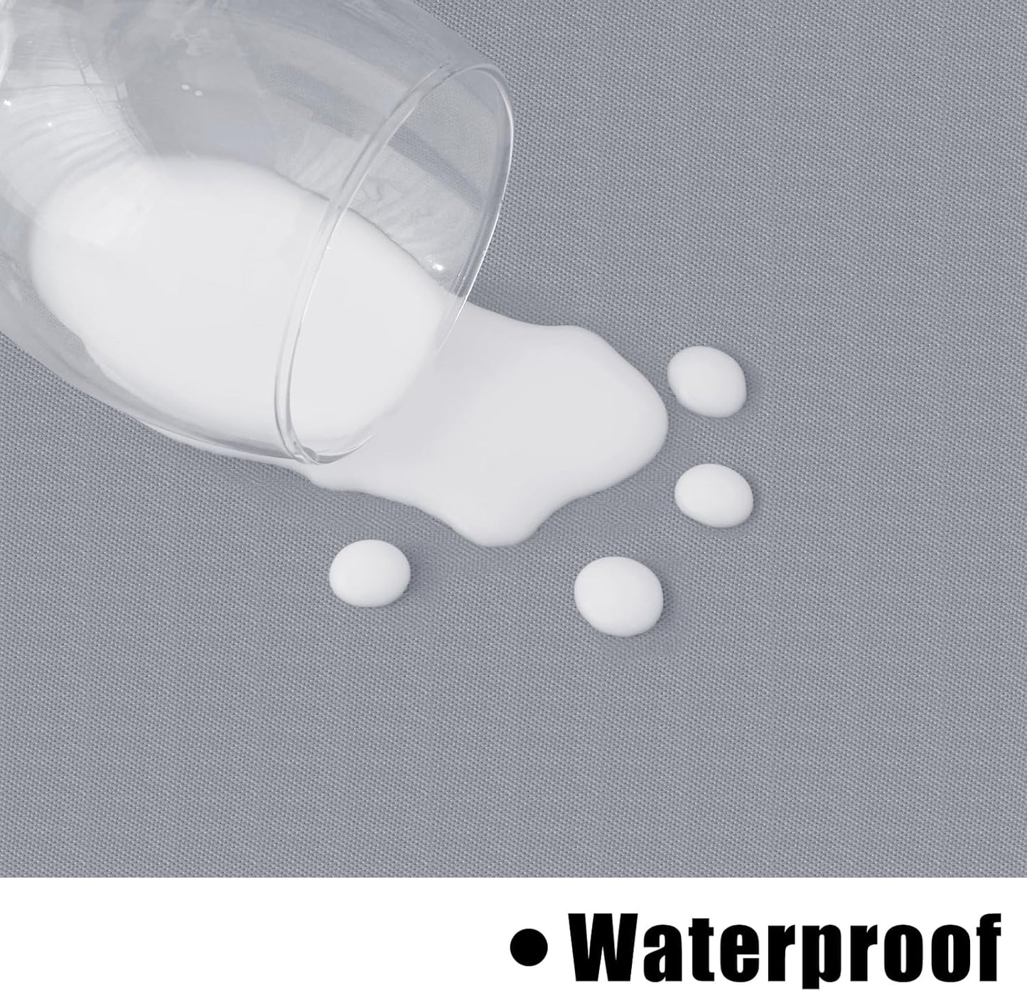 homing 2 Pack Rectangle Vinyl Tablecloth, Waterproof Spillproof Plastic Flannel Backed Table Cloth, Wipe Clean Table Cover for Dining, Buffet Parties and Camping (Grey, 60" x 120")