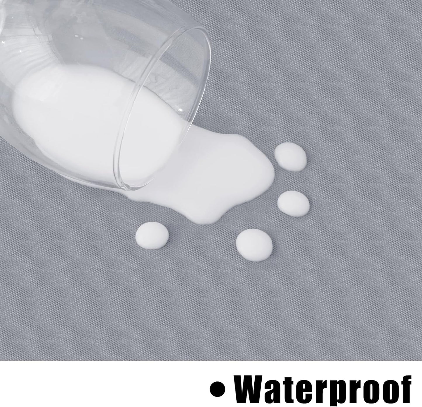 homing Rectangle Vinyl Tablecloth, Waterproof Spillproof Plastic Flannel Backed Table Cloth, Wipe Clean Table Cover for Dining, Buffet Parties and Camping (Grey, 52" x 70")