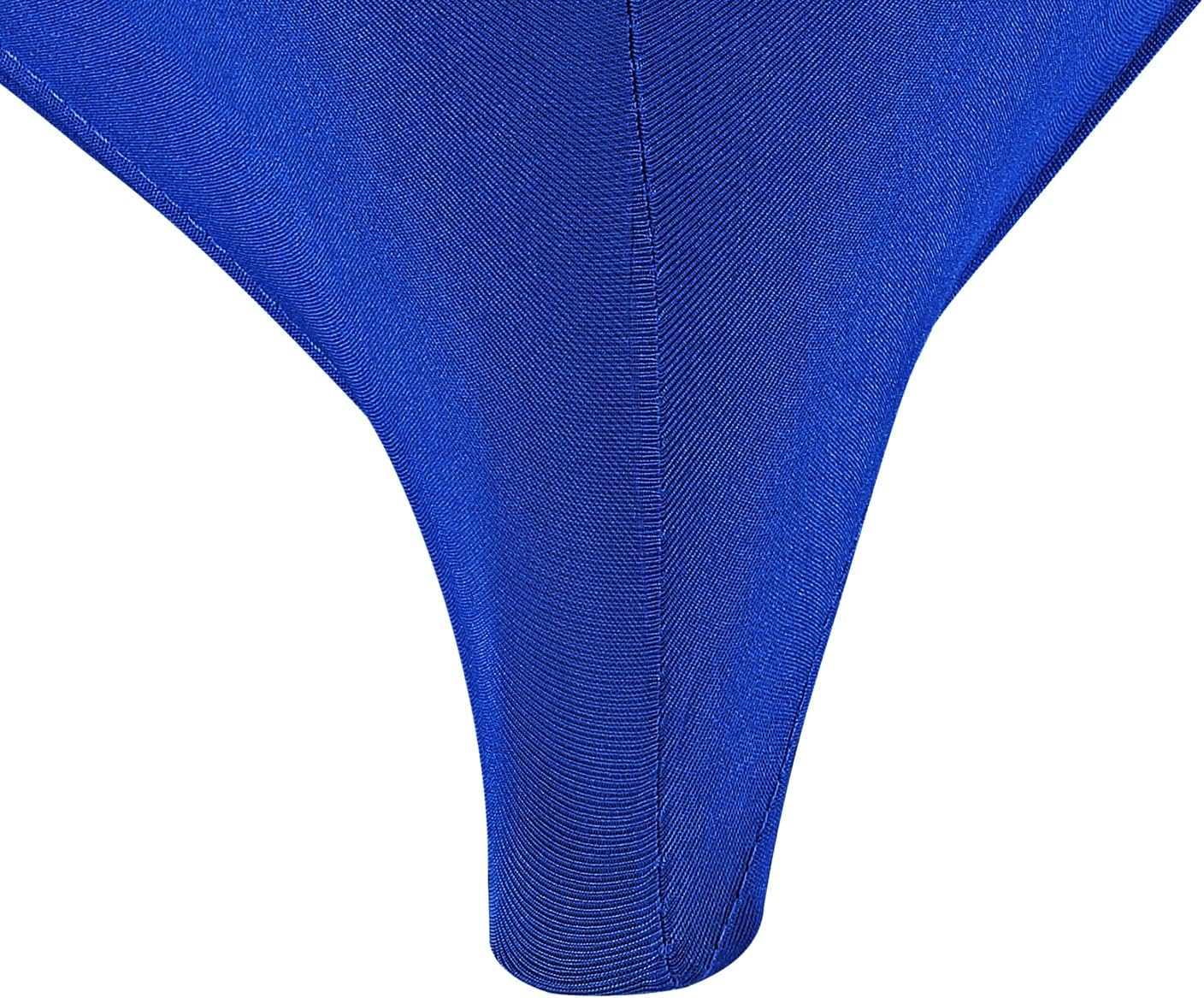 LZY Spandex Table Covers 6 Feet, Stretch/Fitted Table Covers for 6 Feet Folding Table, Rectangular Spandex Table Cloths for Wedding Party or Event (6FT-2PCS, Royal Blue)