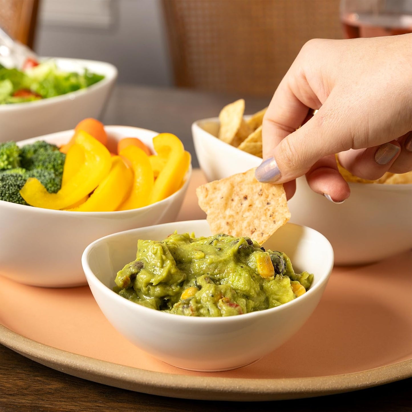 Home Beets White Ceramic Serving Bowls for Entertaining, 10-18-28-42 Ounce, Microwave, Oven & Dishwasher Safe, Large Serving Dishes, Prep Salad Bowls for Pasta, Parties, Catering, Set of 4