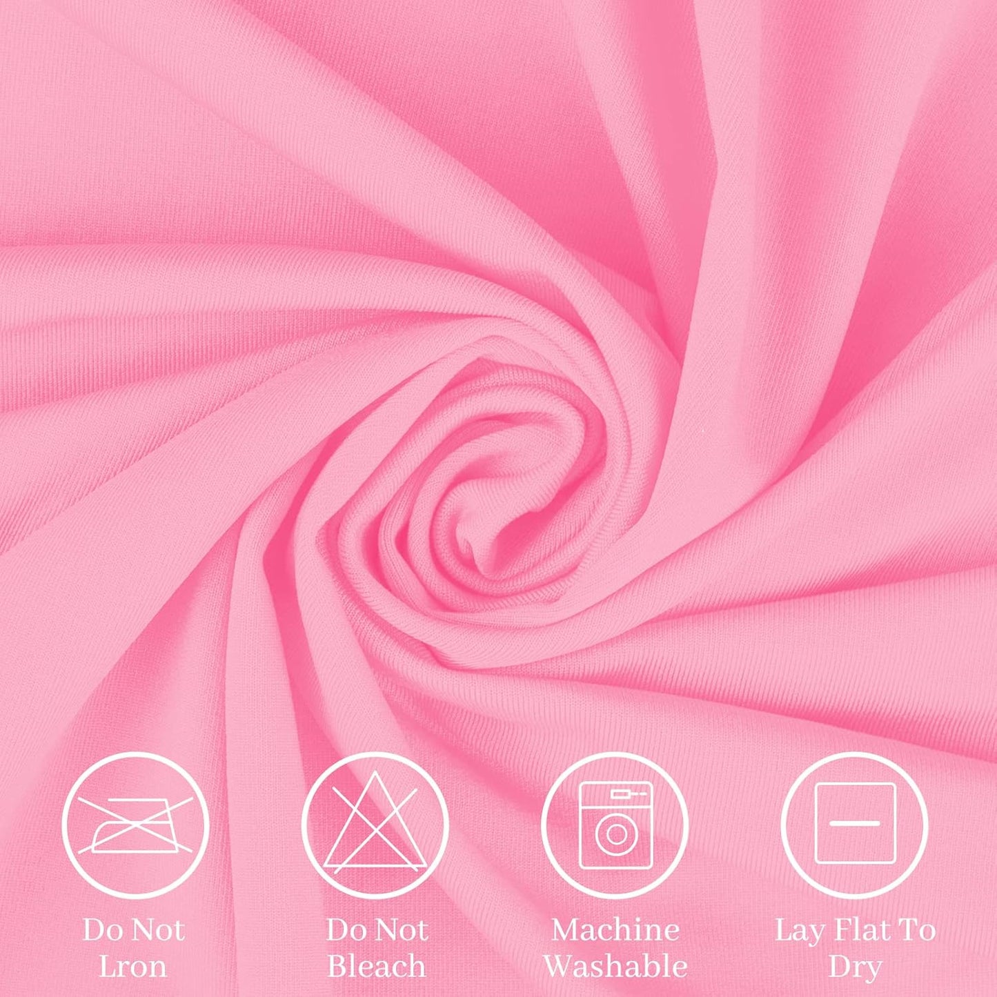 Spandex Table Cover 5 ft. Fitted Polyester Tablecloth Stretch Table Cover Table Topper Open Back - Pink