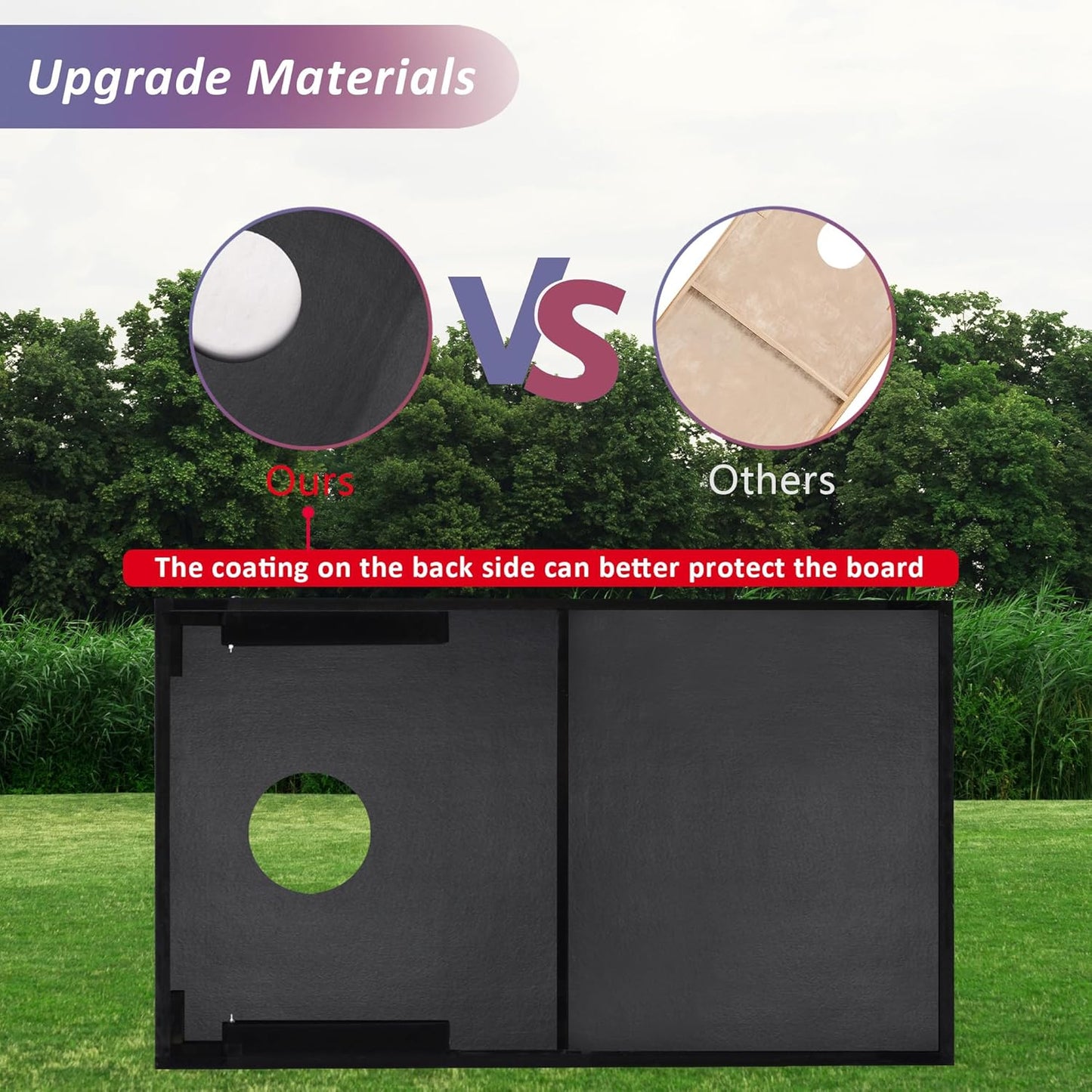 Cornhole Set, Regulation/Tailgate Size Cornhole Boards with 8 Bean Bags and Carrying Case, 4x2/3x2 Corn Hole Outdoor Game Toss Board for Adults Outside Activities