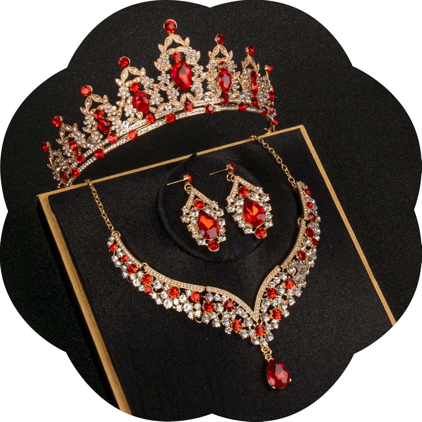 Crowns and Tiaras jewelry sets for Wedding princess birthday party Halloween Prom Pageant Jewelry for Women Crystal Bridal Jewelry Set for women