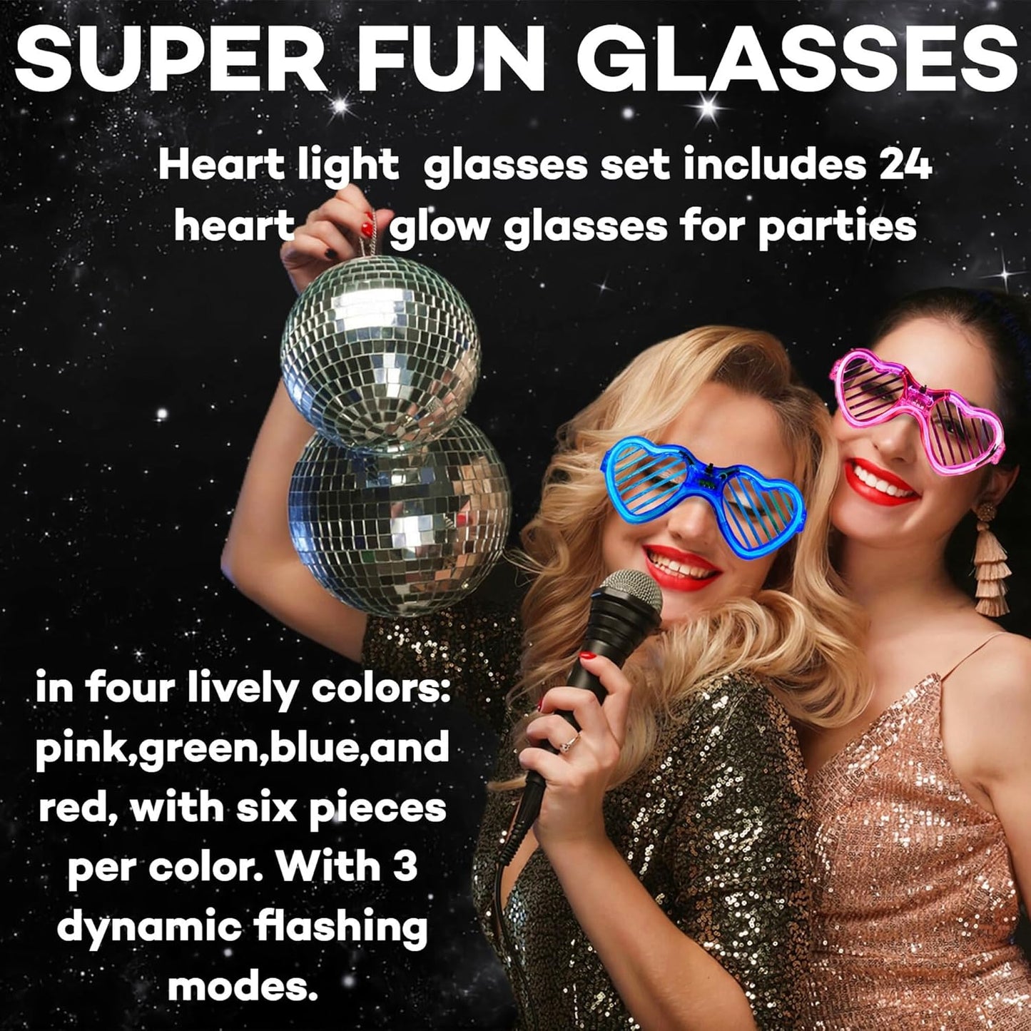 Fsmiling 24 Pack Light Up Glasses Adults Led Glasses Glow In The Dark Party Supplies for Adults Party Favor