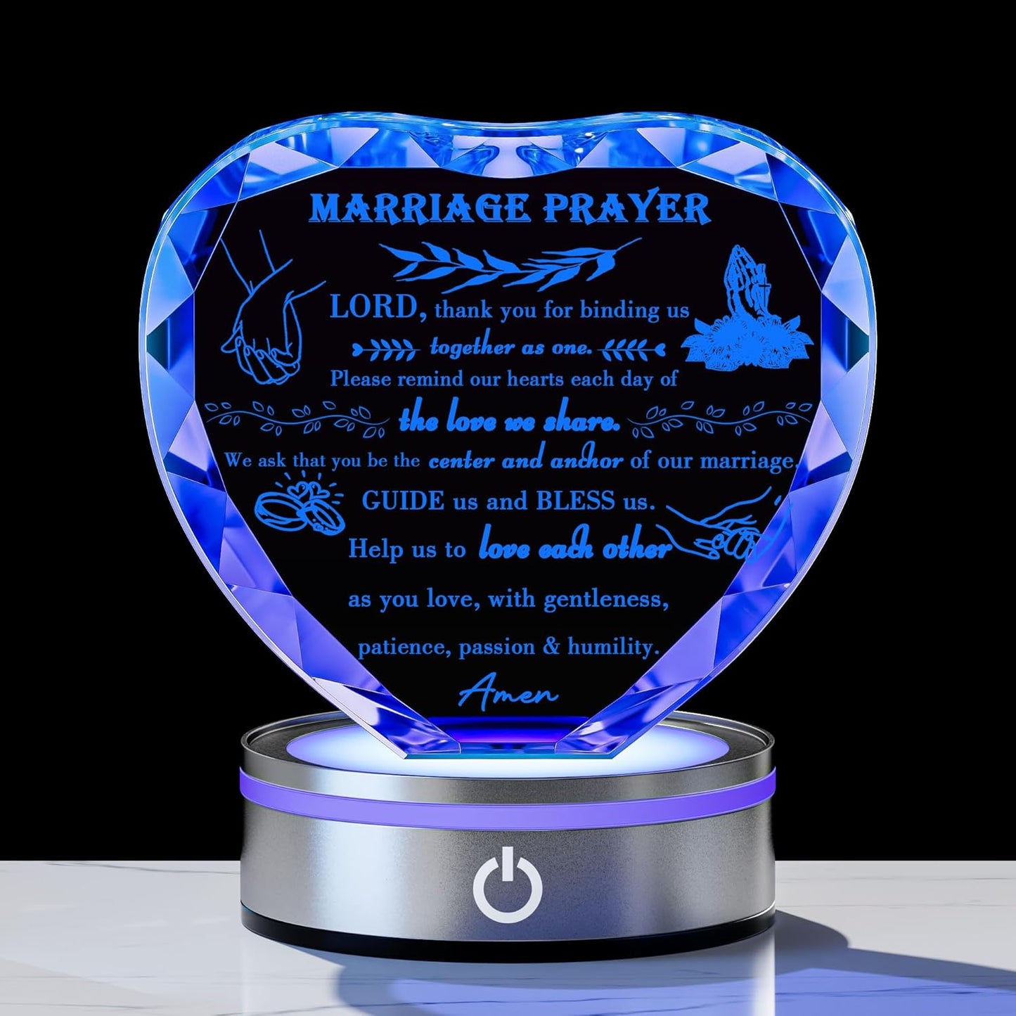 Qianwei Wedding Gifts for Couples Unique 2025 - Happy Anniversary Marriage Gift Crystal Keepsake - Engagement Gifts Bridal Shower Gifts for Bride and Groom Engagement Newlywed Mr and Mrs Gifts