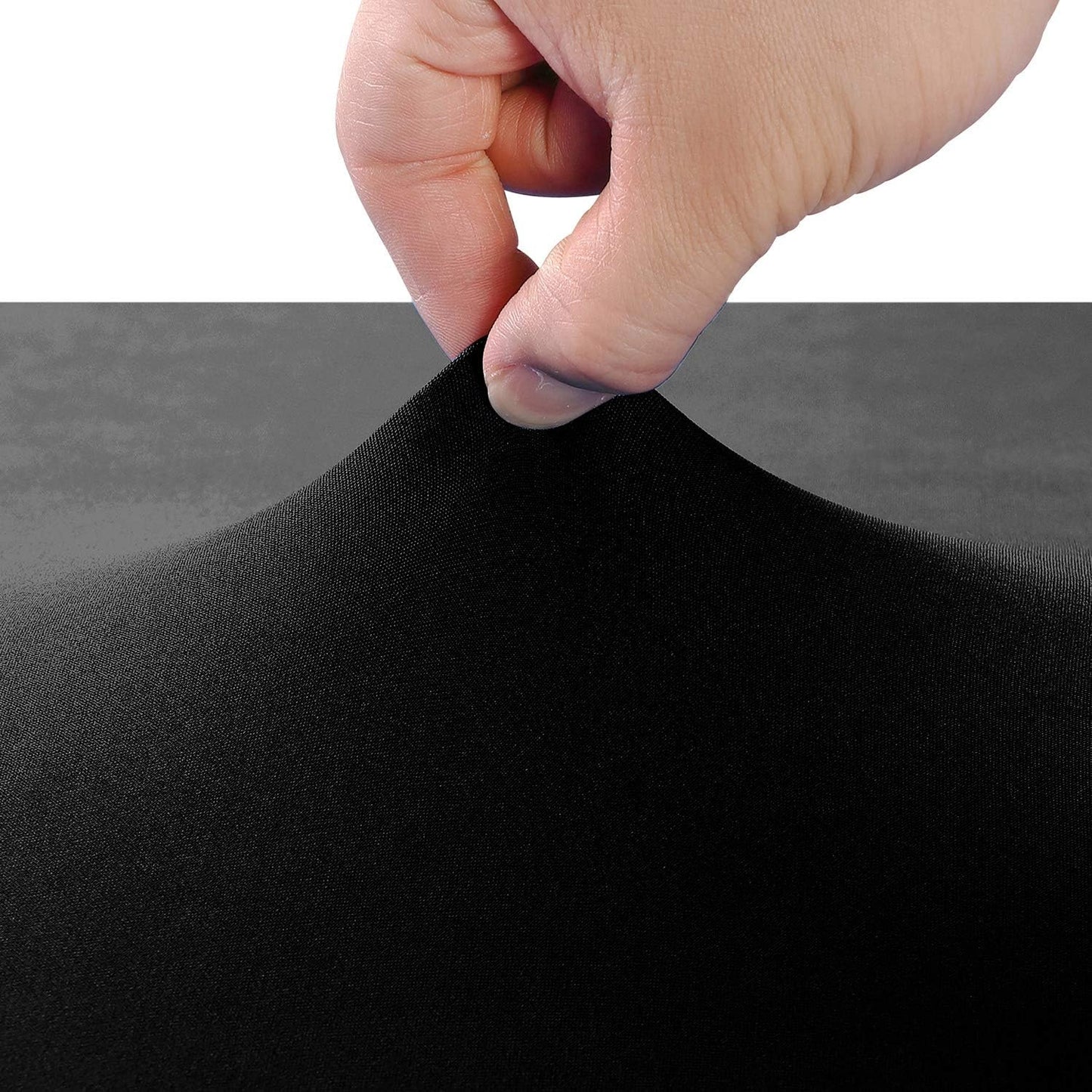 LZY Spandex Fitted Stretch Table Cover for 6 ft or 4ft or 8ft Folding Table, Rectangular Cocktail Tablecloth, Perfect for Party or Banquet (8FT Black)