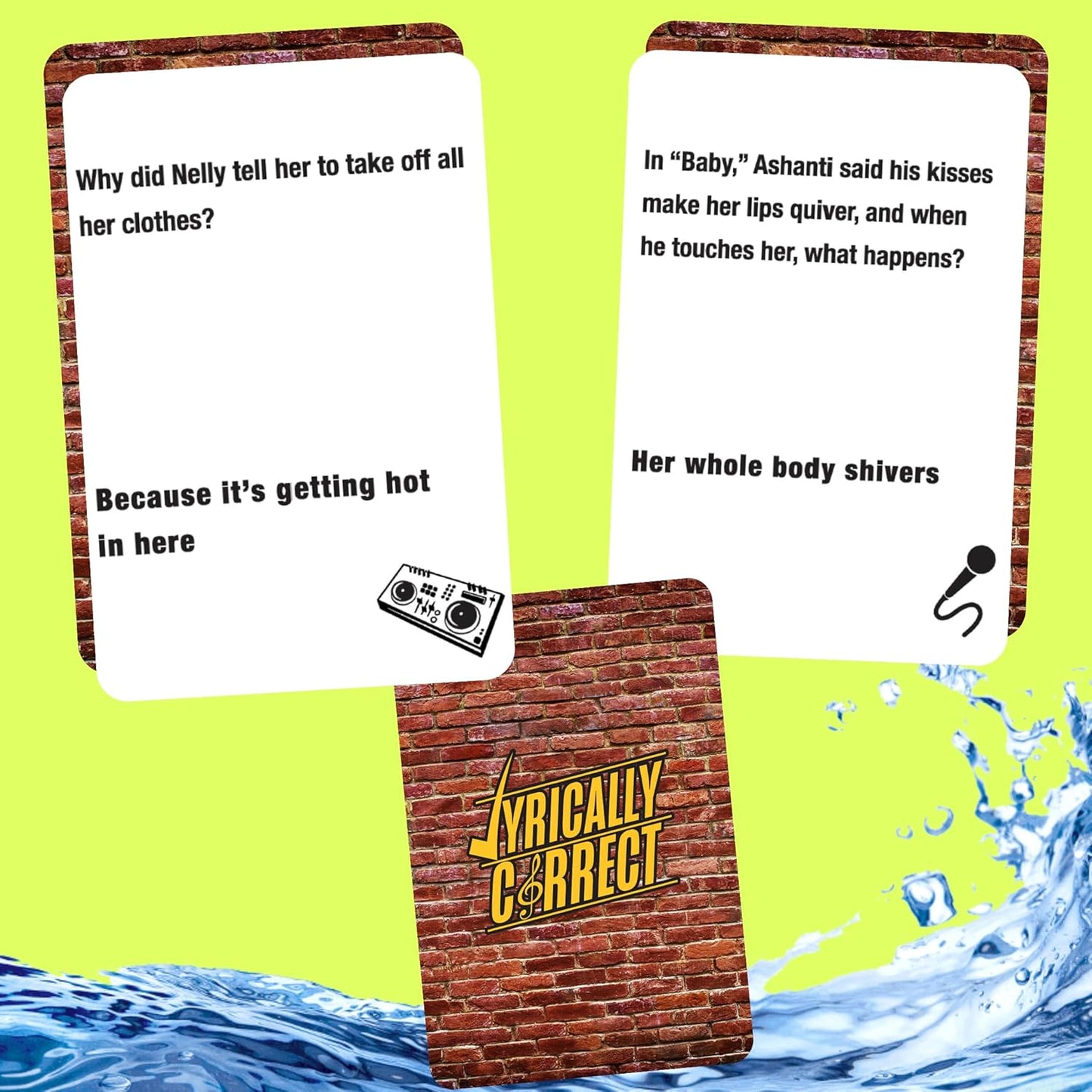 Lyrically Correct OG Waterproof 90s & 2000s Hip Hop and R&B Trivia Card Game – Durable, Splash-Proof Party for Adults, Travel, Outdoor Fun, Camping, Family Game Night