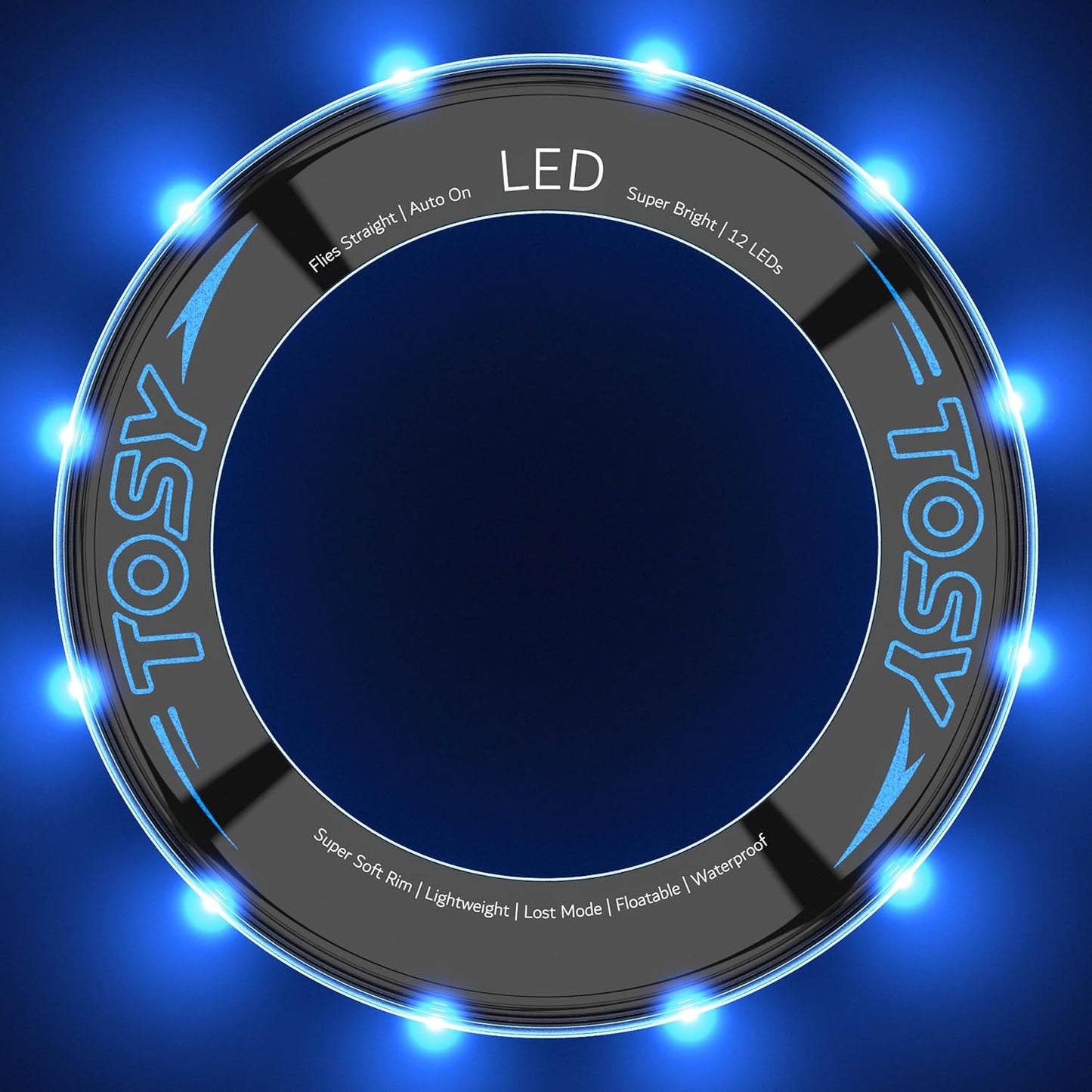 TOSY Flying Ring - 36 RGB Multicolor or 12 Monocolor LEDs, Super Bright, Lost Mode, Auto Light Up, Christmas Stocking Stuffers Gift for Kid/Teen/Boy/Girl, Safe, Waterproof, Pool/Beach/Camping Toy