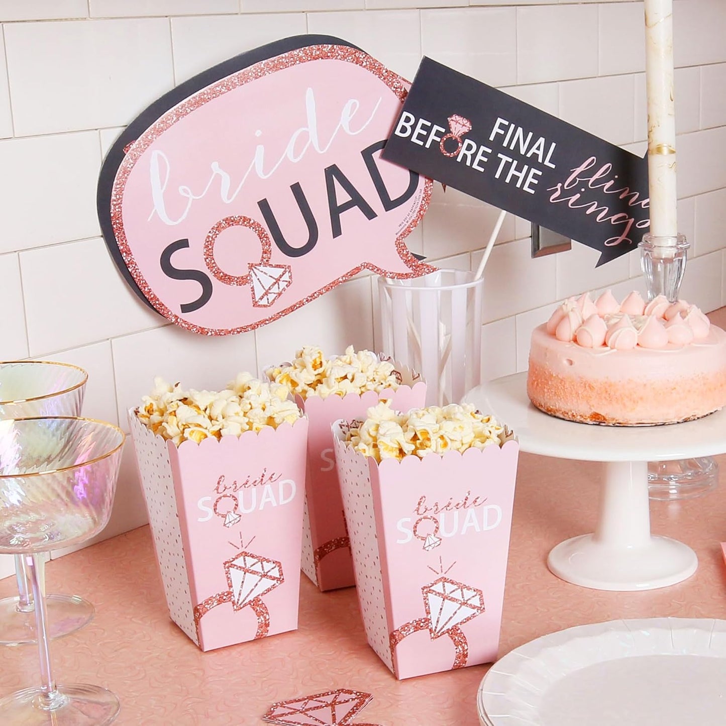 Big Dot of Happiness Funny Bride Squad - Rose Gold Bridal Shower or Bachelorette Party Photo Booth Props Kit - 10 Piece