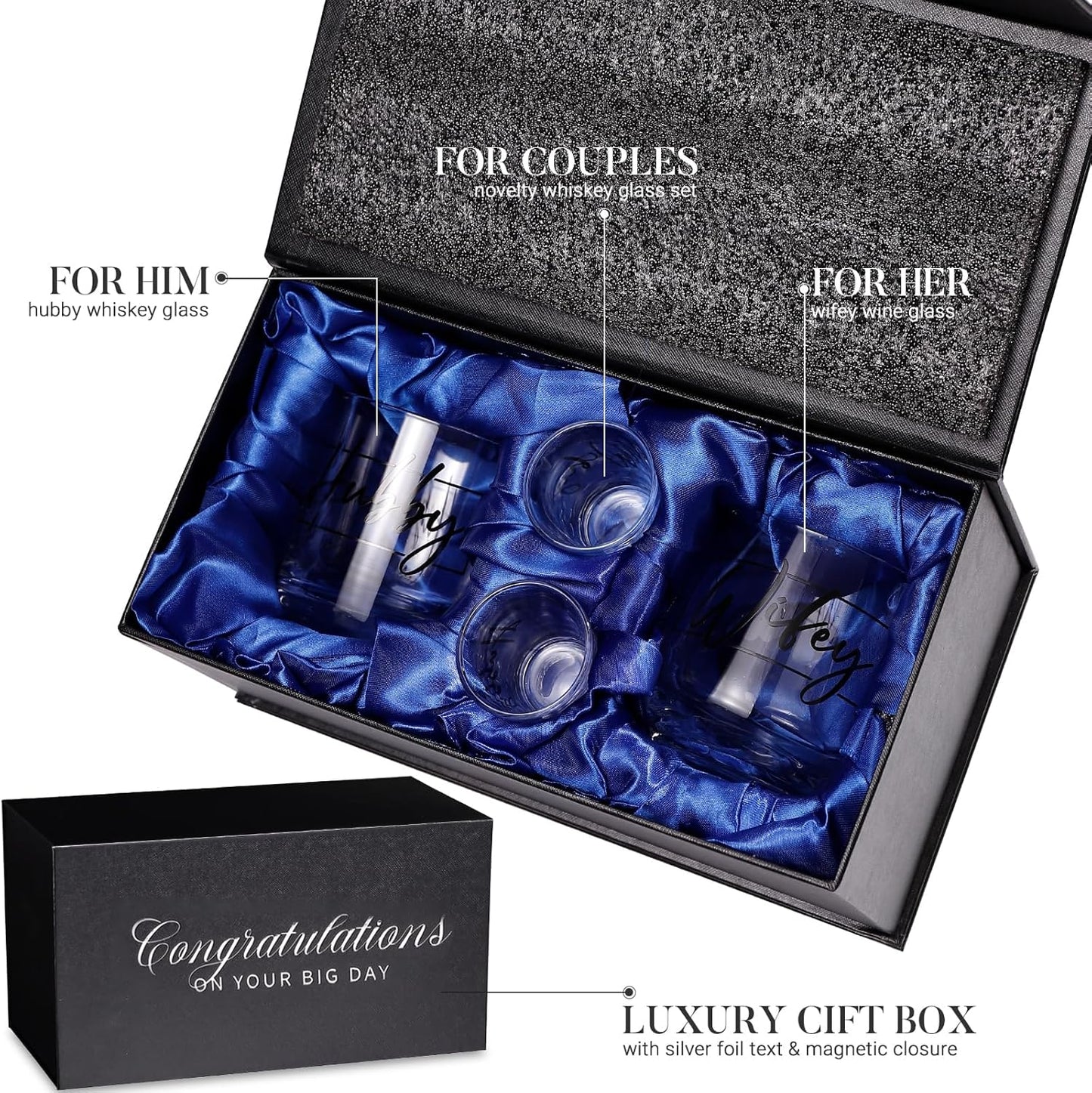 Engagement Wedding gifts for Couples - Unique Engagement Wedding Gifts for Newlywed Mr and Mrs Him and Her, Novel Couple Wishes for Couples