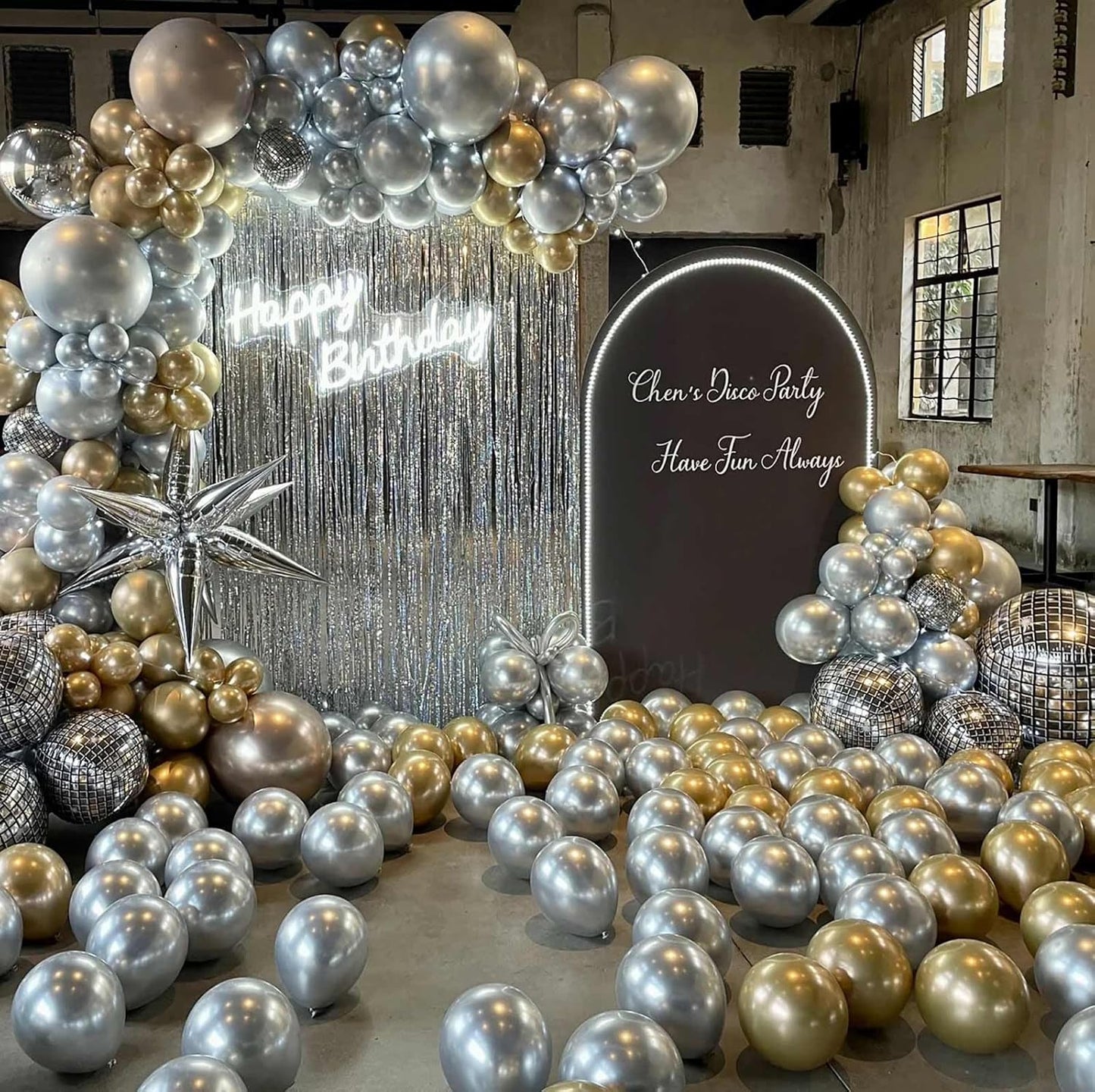 KALOR 12 Inch Metallic Silver Balloons, 50 Pcs Latex Helium Metallic Balloons for Kid's Birthday Party, Baby Shower, Wedding, Graduate Party Decorations