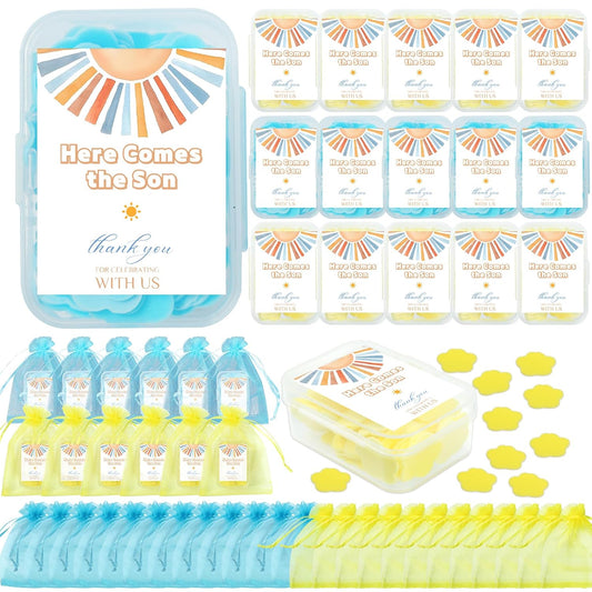 24 Pcs Here Comes The Son Baby Shower Favors