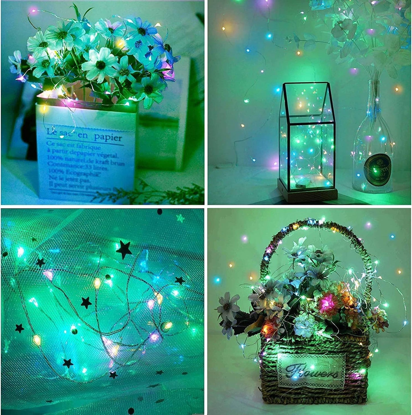 LED Fairy Lights Battery -9 Pack 2M/20 LEDs Mini Fairy Lights with Battery,LED Lighting Battery Operated Decoration for Bottle,Christmas Tree Wedding Balcony Party Decoration