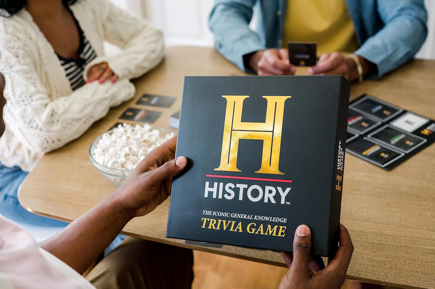 HISTORY Channel Trivia Board Game Deluxe Edition with 80s & 90s Expansion Pack - 2400 General Knowledge Questions - Christmas Stocking Stuffers Gift for Adults & Family in Pursuit of Trivial Knowledge