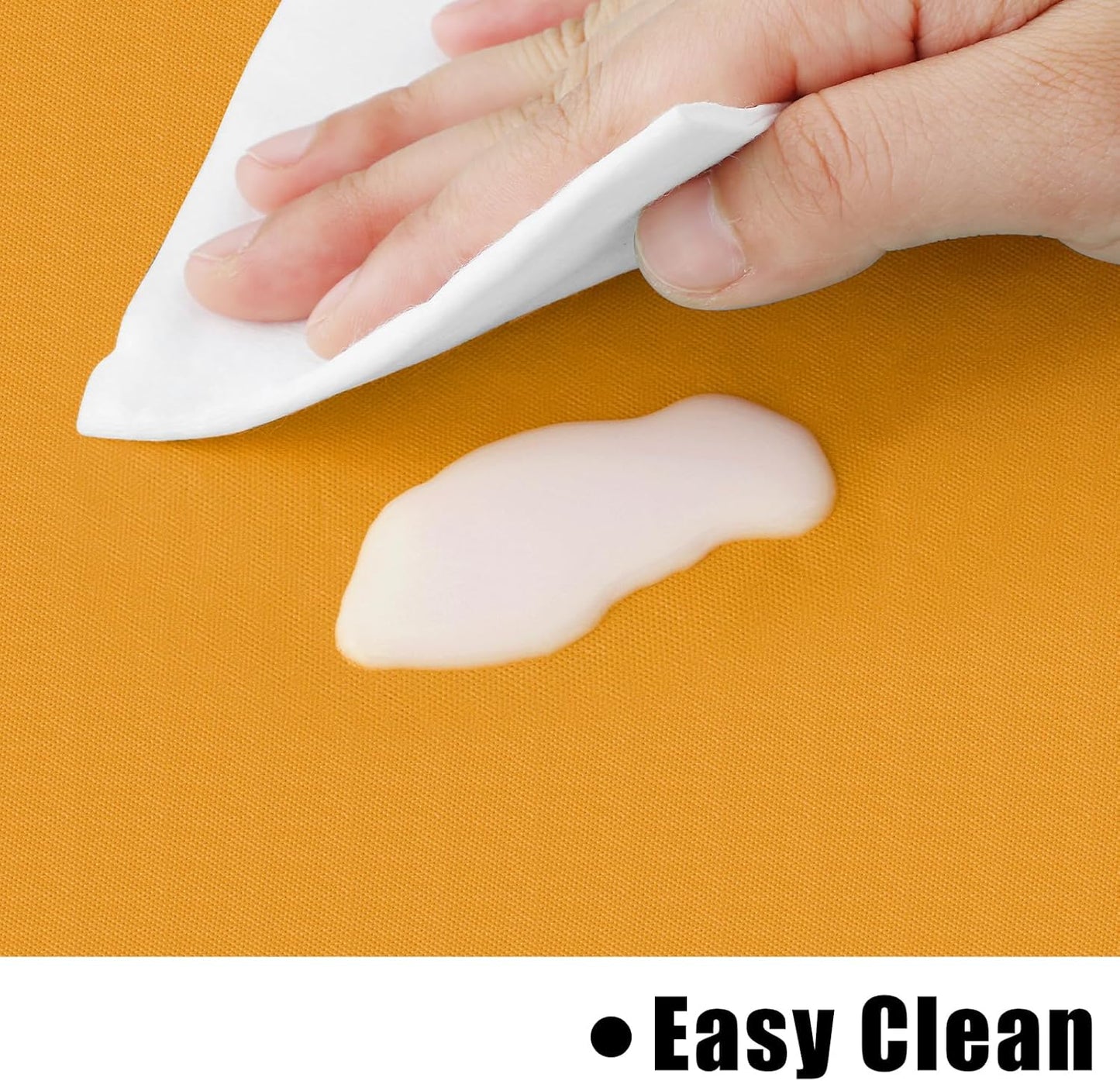 homing Rectangle Vinyl Tablecloth, Waterproof Spillproof Plastic Flannel Backed Table Cloth, Wipe Clean Table Cover for Dining, Buffet Parties and Camping (Mustard Yellow, 60" x 120")