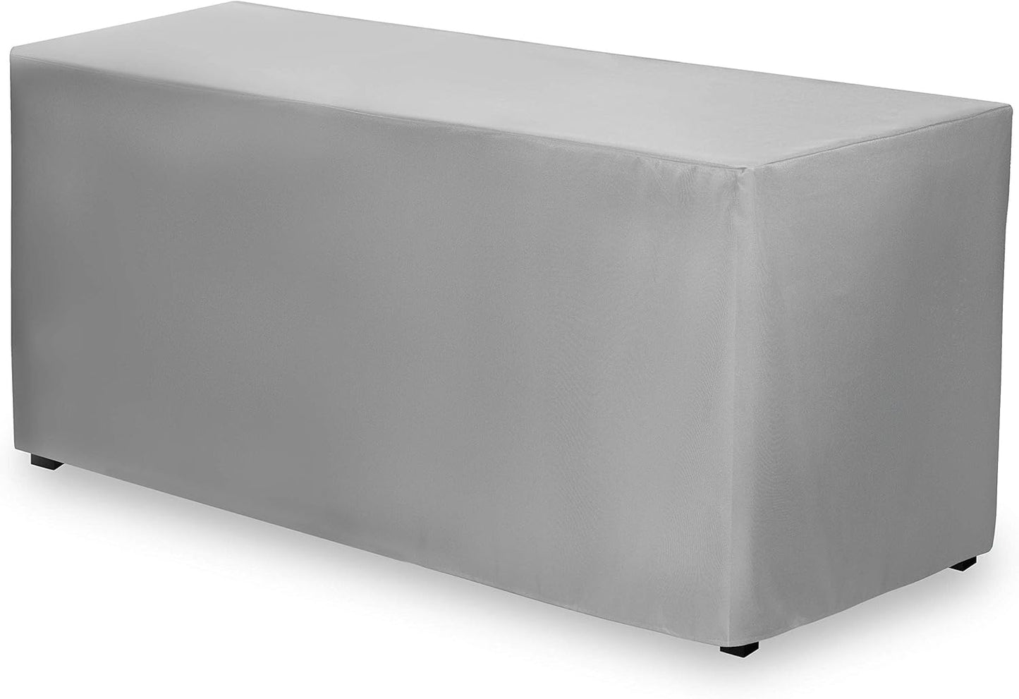 Gee Di Moda Fitted Tablecloth - 72 x 30 Inch Silver Fitted Table Cloth for 6 Foot Rectangle Table - Heavy Duty Washable Fabric - for 6 Ft Buffet Table Holiday Party Dinner Wedding & Trade Show