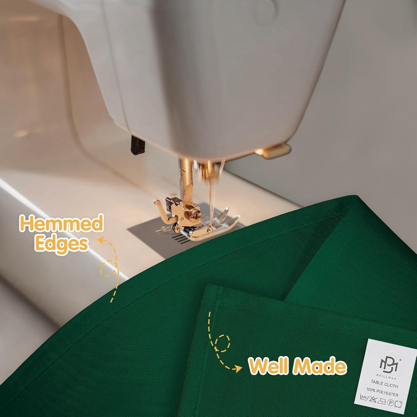 BRILLMAX 6 Pack Hunter Green Tablecloths for 6 Foot Rectangle Tables 60 x 102 Inch - 6ft Rectangular Bulk Linen Polyester Fabric Washable Cloth Cover for Wedding Reception Banquet Birthday Party