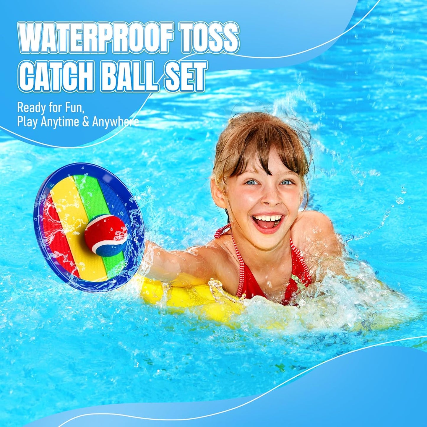 Toss and Catch Ball Game - Ideal Outdoor Beach, Pool & Yard Toy for Toddlers and Kids Ages 4, 5, 6, 7, 8+, Perfect for Boys Girls - Great Birthday Gift & Easter Basket Stuffer