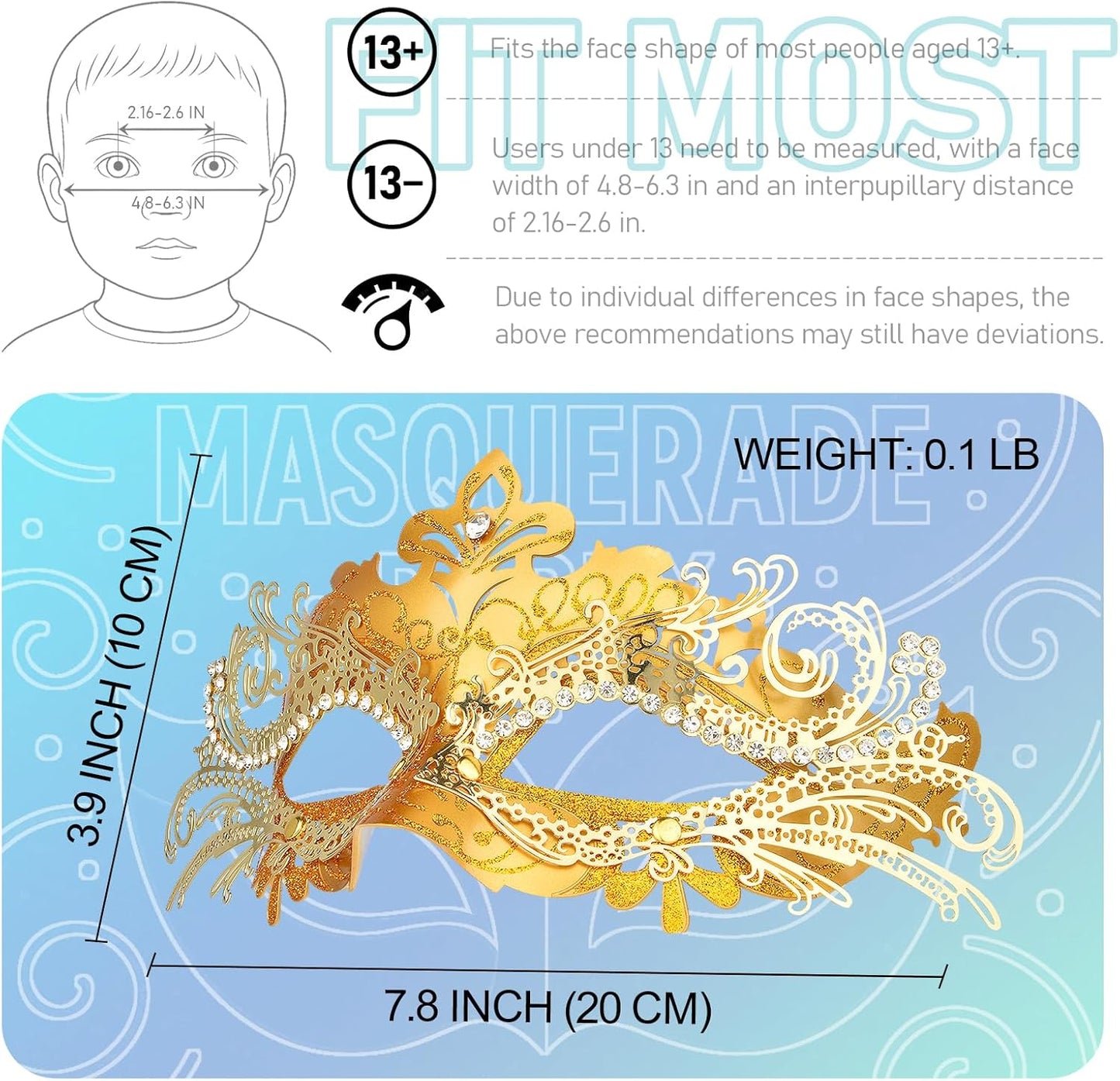 Hoshin Masquerade Mask, Mardi Gras Deecorations Venetian Masks for Womens