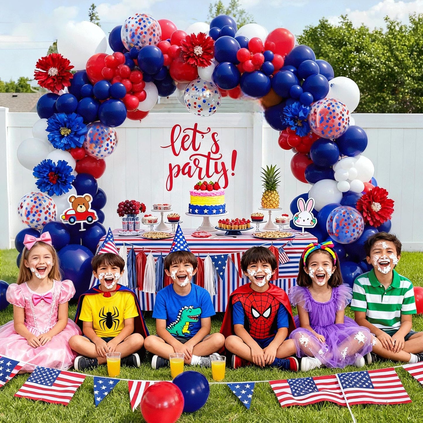 Red white and Blue Balloons,60pcs 12-Inch Navy Blue and Red and Blue Confetti Balloons Red and White Party Balloons Suitable for boys' Birthdays Graduations Independence Day and Party Decorations