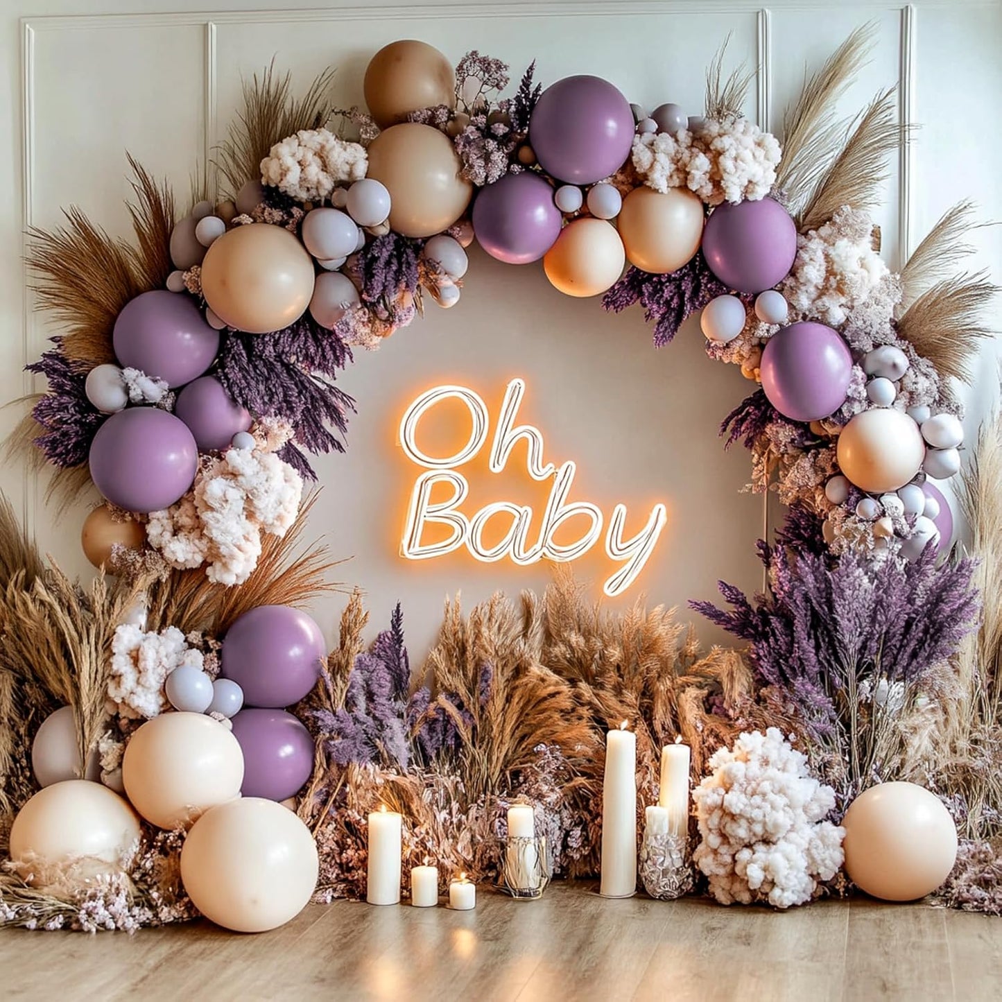 PartyWoo Dusty Purple Balloons 50 pcs 12 Inch Matte Mauve Dark Purple Latex Helium Balloons for Wedding Baby Shower Gender Reveal Graduation Butterfly Birthday Party Decorations Purple-F50