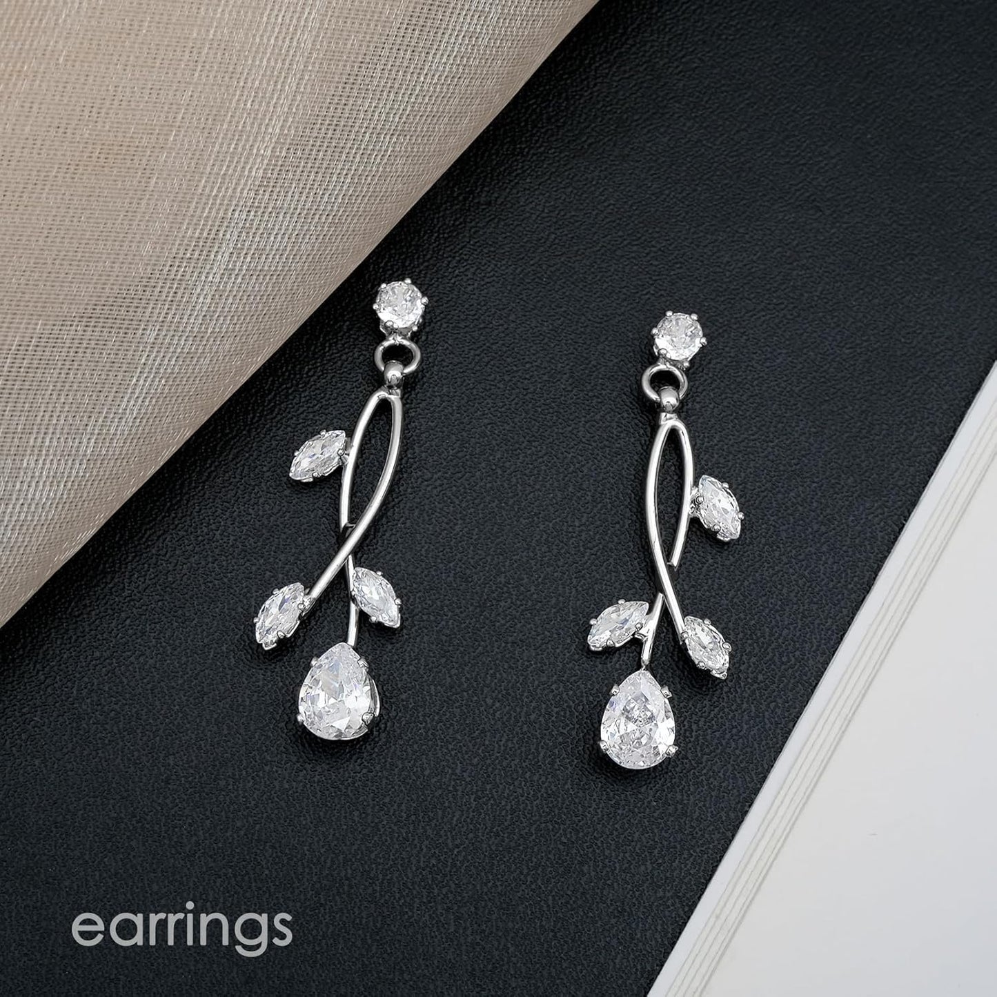 Elegant Bridal Jewelry Sets Clear Cubic Zirconia Wedding Necklace Earrings Bracelet Set for Birdes Bridesmaids CZ Prom Jewelry