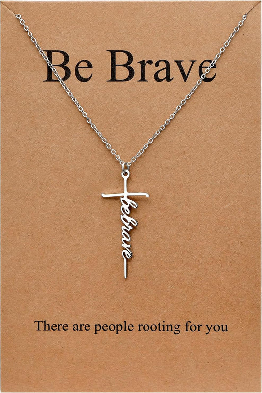 Lcherry Faith Cross Pendant Necklace for Women Religious Christian Jewelry Mother's Day Gifts for Women