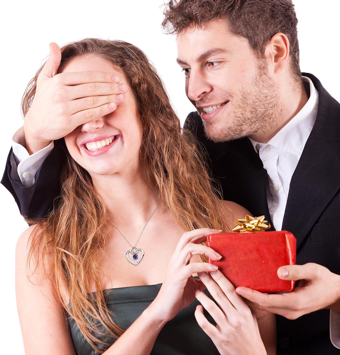 Heart Birthstone Necklaces Gifts for Women Wife, Jewelry for Women Wedding Anniversary Birthday Gifts for Wife Girlfriend Mom Christmas Valentines Gifts S925 Sterling Silver