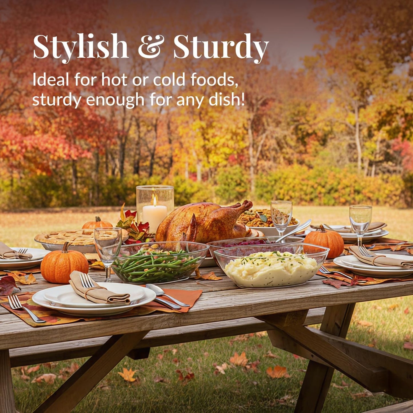 Prestee 24 Clear Plastic Serving Bowls - 64oz Oval Disposable Bowls for Parties - Chip Basin, Snack Bowl, Candy Dishes, and Salad Containers - Great for Holiday and Christmas Entertaining