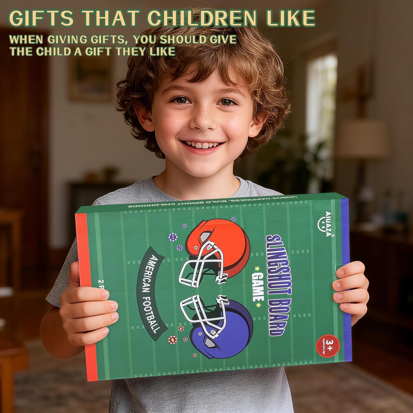 Rugby Fast Classic Slingshot Puck Game Wooden Air Hockey Board Games for Family Game Night or Friends Party,Table Games for Adults and Kids, Test Your Speed and Accuracy,2-Player（Medium Size）